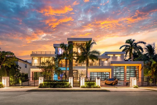 Listing photo: front exterior at dusk