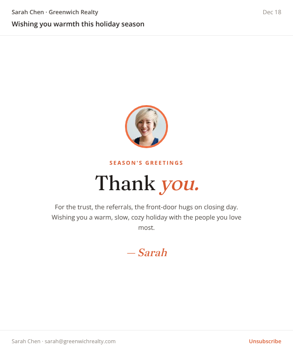 Holiday Greeting newsletter template