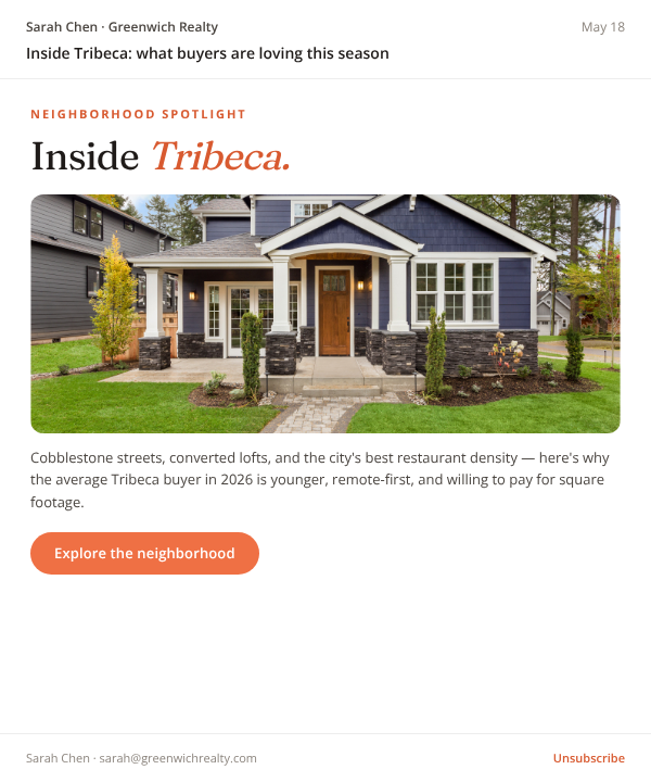 Neighborhood Spotlight newsletter template