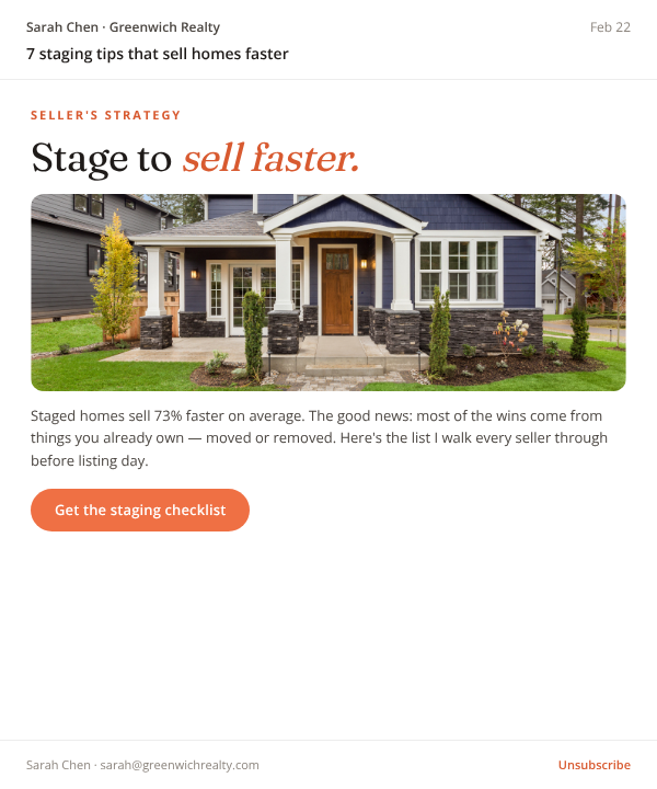 Seller's Tips newsletter template