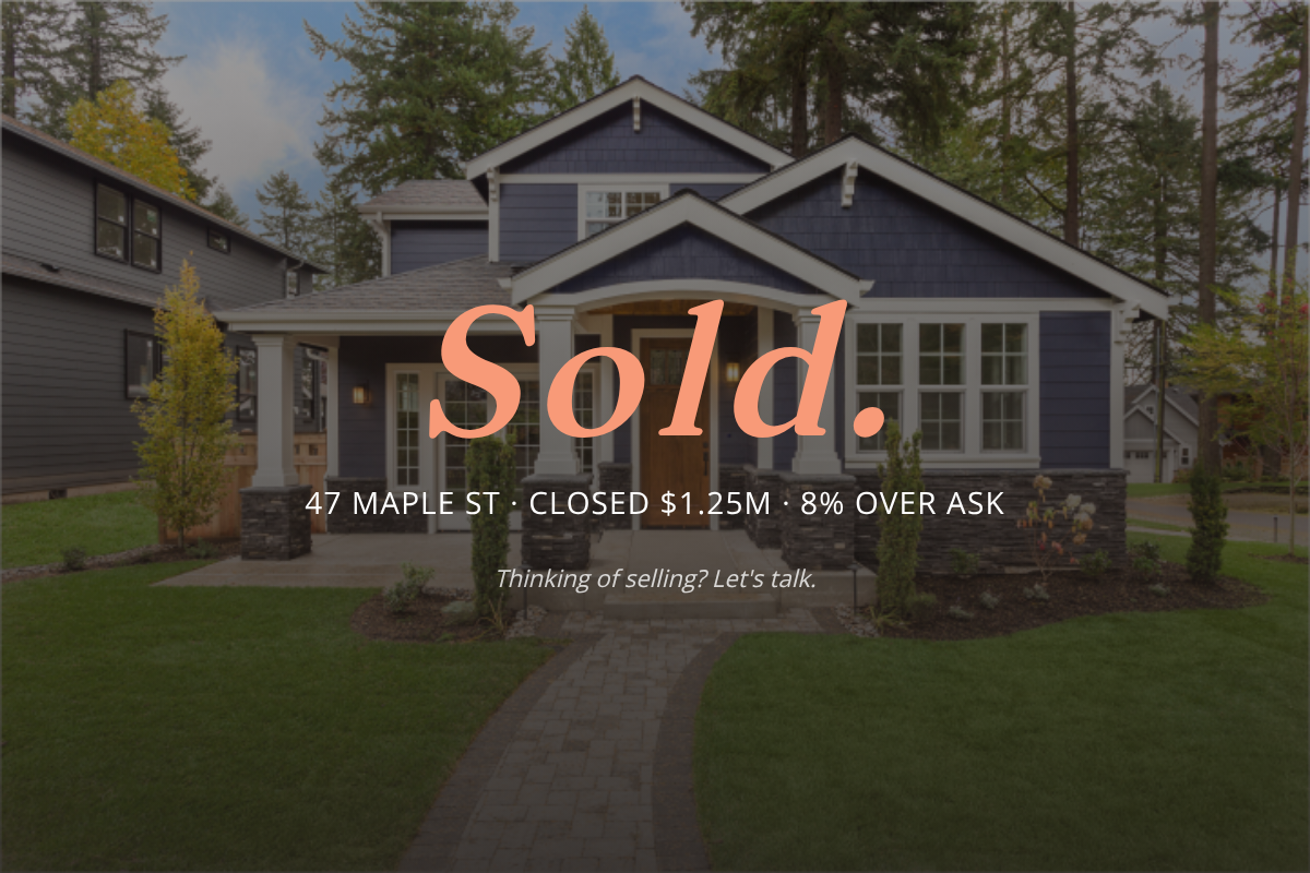 Just Sold postcard template